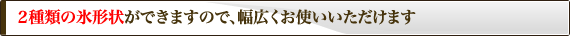 ２種類の氷形状